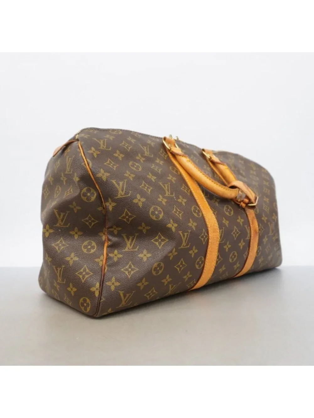 Louis Vuitton Boston Bag Monogram Keepall 45 Brown